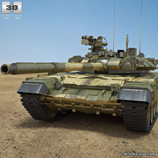 T-90 3D Model OBJ MAX C4D