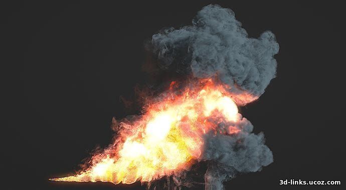 Phoenix FD 3.13 flamethrower fire and smoke simulation in 3ds Max